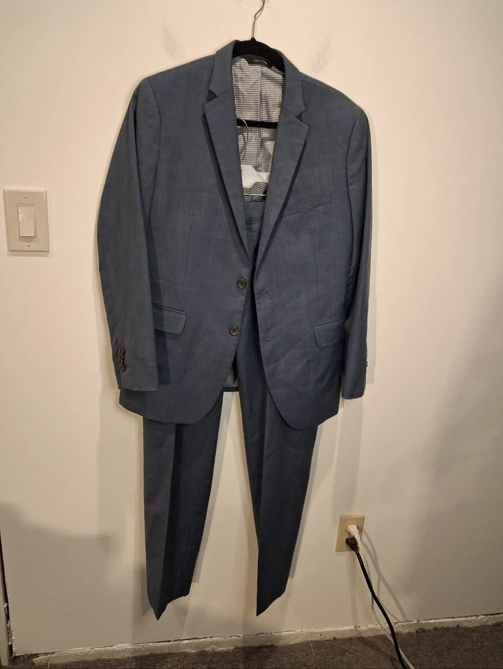 Banana Republic Mens Suit Size 40s Pants 32x30 Wool Slim Fit